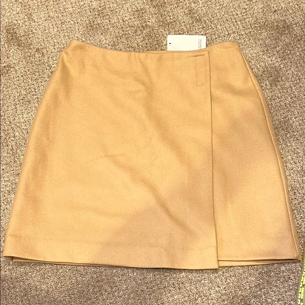 Wool blend Wrap Tan Skirt 6